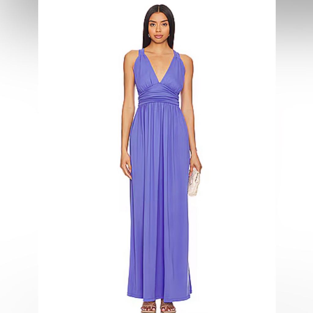 Susana Monaco Gathered Maxi Dress In Aster